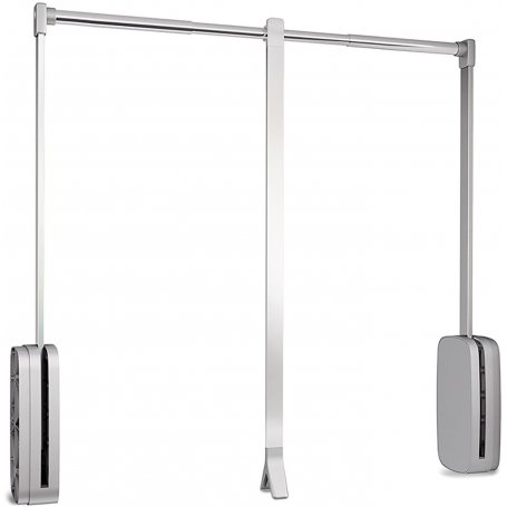 folding hanger adjustable 600-830mm cabinet 12 Kg chromed steel Color Emuca