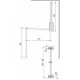 folding hanger adjustable 450-600mm cabinet 12 Kg steel white Emuca