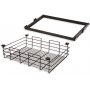 Kit wire basket frame and adjustable guides module 900mm steel and aluminum colored moka Emuca