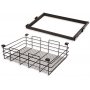 Kit wire basket frame and adjustable guides module 800mm steel and aluminum colored moka Emuca