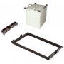 Kit clothes basket and frame guides auxiliary trays cabinet moka colored 564-614mm Emuca