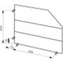 Set of 4 dividers for chrome steel cabinets and shelves Emuca