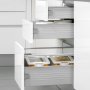 Kit 10 Ultrabox kitchen drawers 86mm height 270mm deep steel gray metallic Emuca