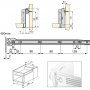 Kit 10 Ultrabox kitchen drawers height 150mm depth 400mm steel gray metallic Emuca
