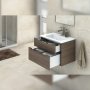 Kit Concept kitchen drawer height 105mm depth 350mm white steel soft close Emuca
