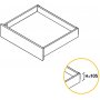 Kit Concept kitchen drawer height 105mm depth 350mm close mild steel anthracite gray Emuca