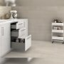 Kit Concept kitchen drawer height 105mm depth 350mm close mild steel anthracite gray Emuca