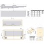 Kit Concept kitchen drawer height 185mm depth 400mm close mild steel anthracite gray Emuca