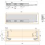 Kit drawer Vertex kitchen or bathroom 500mm 93mm to 450mm height steel anthracite module Emuca
