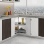 Game trays swivel kitchen cabinet module 270 800mm plastic and aluminum gray Emuca