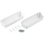 Pack 2 auxiliary trays for fixing cabinet door white plastic 350mm Emuca