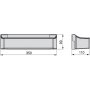 Pack 2 auxiliary trays for fixing cabinet door white plastic 350mm Emuca