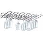 Stemware Holder 5 lines chrome finish steel 320mm Emuca