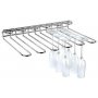 Stemware Holder 5 lines chrome finish steel 320mm Emuca