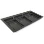Base module kitchen drawer 900mm plastic containers anthracite gray Emuca