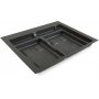 Base module kitchen drawer 600mm plastic containers anthracite gray Emuca