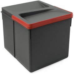 Container kitchen drawer height 216mm anthracite 12L Emuca