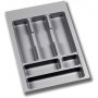 Cubertero for kitchen drawer 400mm gray plastic universal module Emuca