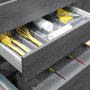 Cubertero for kitchen drawer 500mm gray plastic universal module Emuca