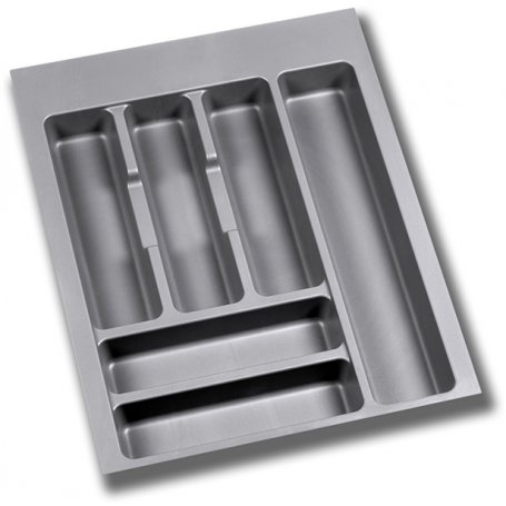 Cubertero for kitchen drawer 450mm gray plastic universal module Emuca