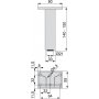 Foot for cabinet adjustable center chromed plastic 140-150mm 2 units Emuca
