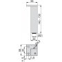 Furniture foot plastic corner 140-150mm adjustable chrome 4 pcs. Emuca