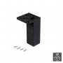 Corner cabinet foot adjustable 100-110mm black plastic 4 pcs. Emuca