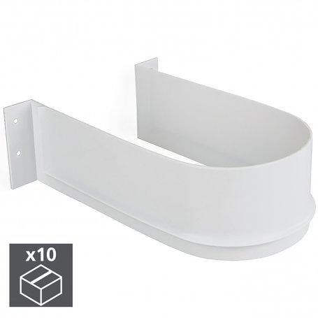 Saves siphon curved plastic crate bath 10 units white Emuca