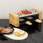 Raclette wooden boards Natural stone 350W 2 persons H.Koenig WOD2