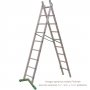 2 multipurpose ladder aluminum sections 11 + 11 steps Plabell PI-207