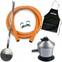 Kit paellero 70cm Garcima with paellera 90cm and regulator support + + + corrugated hose + windbreak skimmer