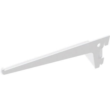 Support for wooden or glass shelf 400mm Jagmet profile paso White Steel 50mm Emuca