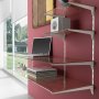 Support for wooden or glass shelf 350mm Jagmet profile paso White Steel 50mm Emuca