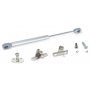 Lot 10 gas springs force 11kg liftable door travel 80mm hooks metallic gray Emuca