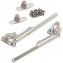 Set of compasses for swing doors, force 20-70kg x cm steel and zamak nickel Emuca