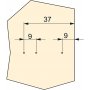 Lot 10 cushions piston for soft closing hinged doors Emuca