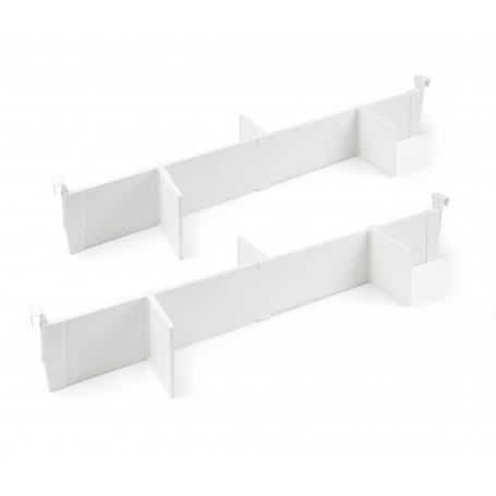 Tab set adjustable drawers white aluminum 900mm Emuca