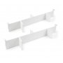 Tab set adjustable drawers white aluminum 900mm Emuca