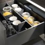 Adjustable dividers game drawers 900mm aluminum anthracite gray Emuca