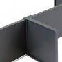 Adjustable dividers game drawers 900mm aluminum anthracite gray Emuca