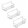 Especiero wall or kitchen cabinet 3 chromed steel trays Emuca