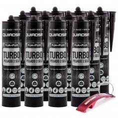 Fixed + Plus Turbo adhesive black box 12 cartridges 290ml Quiadsa