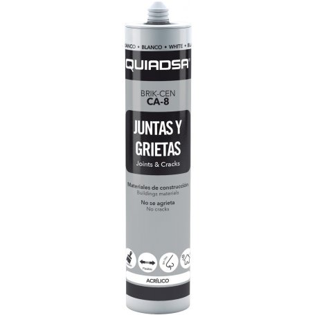 Joints and cracks sealant BRIK-CEN CA8 white 300ml Quiadsa