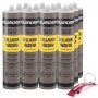 elastic wood sealer BRIK-CEM CM-10 Dark Gray box 12 cartridges 300ml Quiadsa