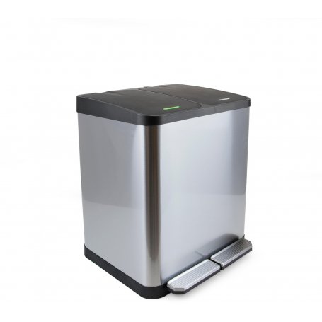 Outer container recycling 2x15 liters stainless steel Emuca