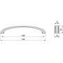 Set of 25 shooters Furniture Mombasa old gold zamak interaxis 128mm Emuca