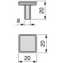 Set of 25 cabinet knobs chrome zamak Springfield Emuca