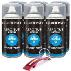 Adhesive for PVC spray 250ml Aero-Tub Express box 6 cans Quiadsa