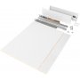 Kit Vertex drawer kitchen or bathroom panels with 500mm depth 900mm height 93mm white steel module Emuca
