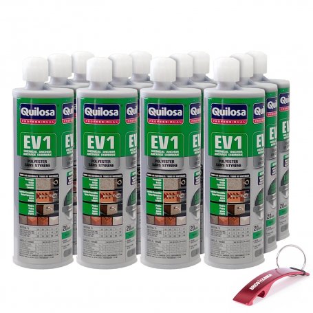 chemical anchor Quilosa box 12 cartridges 410ml EV1